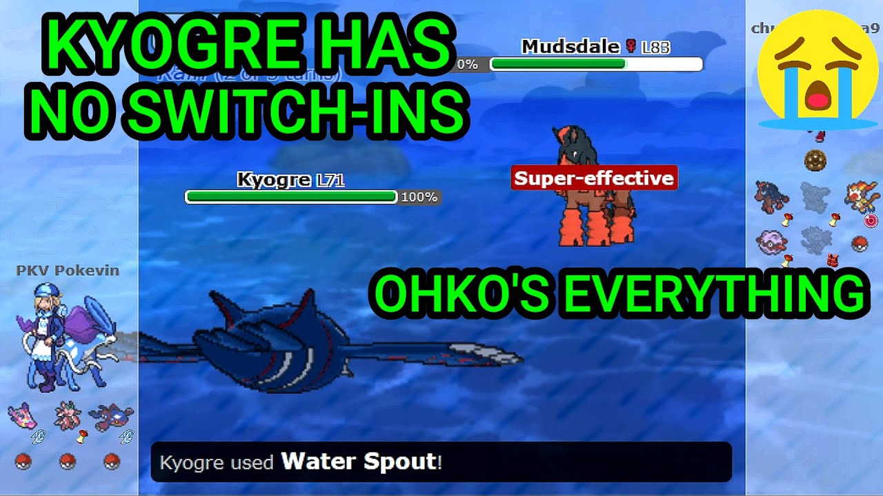 Scarf Water Spout Kyogre Is Insane! (Pokemon Showdown Random Battles) (High Ladder)