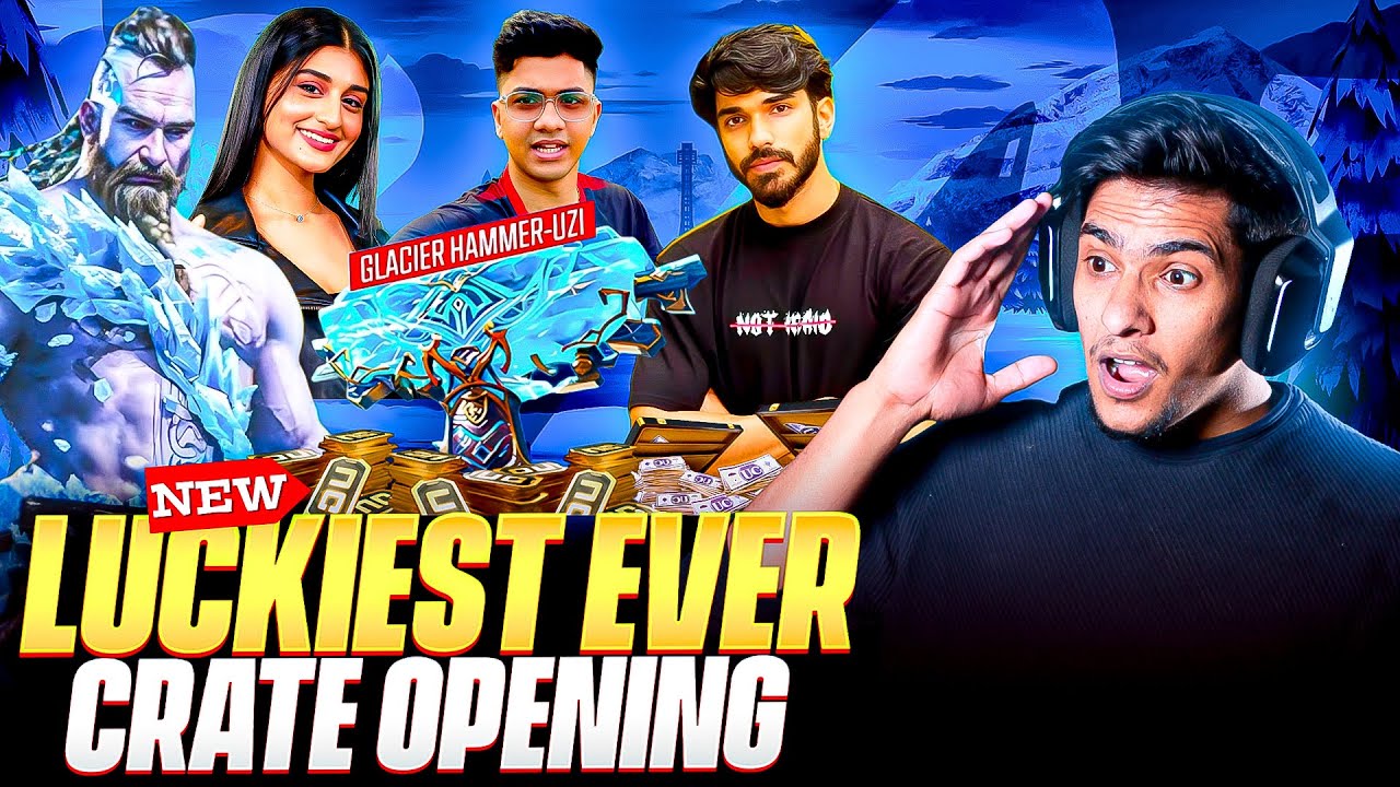 World Record crate opening of New Lvl 8 Glacier Uzi Skin in BGMI ft. @PAYALGAMING @soulregaltos9810
