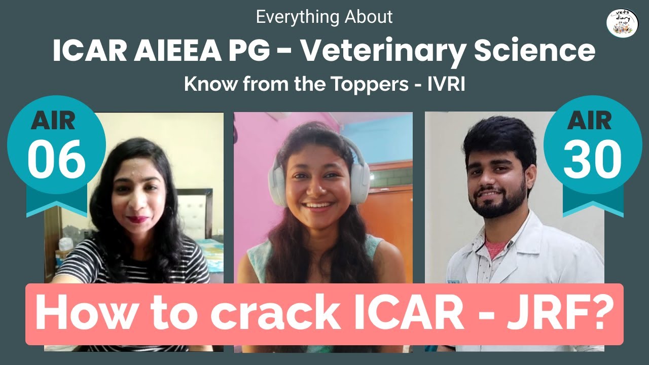 How to prepare for  Pg-ICAR-JRF Veterinary science ||Know from toppers of IVRI || VetsDiary