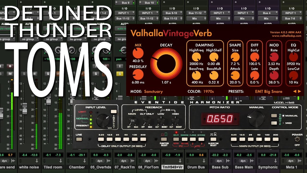 Detuning Tom Drums with the Eventide H949 for Added Depth a la Jason Corsaro, Bob Rock, Mutt Lange