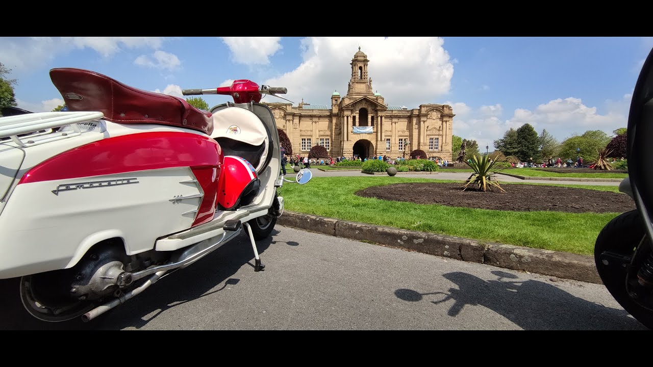 Scooters in the park Cartwright Hall Bradford Punk Mod Ska Soul youth culture in the 70's and 80's