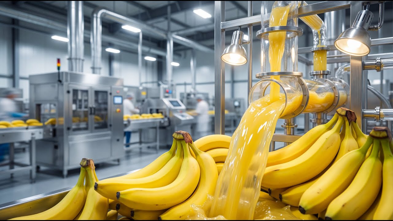 Inside a Banana Juice Factory: How Banana Juice Is Made (Full Process)