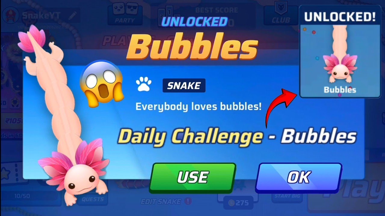 Snake.Io DAILY CHALLENGE - BUBBLES 🐍 Epic Snake Io Gameplay 🐍
