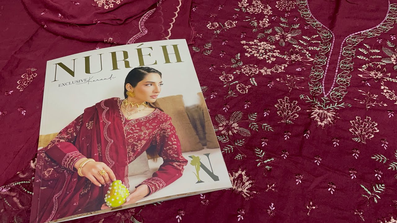 Nureh Exclusive Unstitch Krandi | Lexury Krandi Embroidered With Fancy Embroidered Duppata 