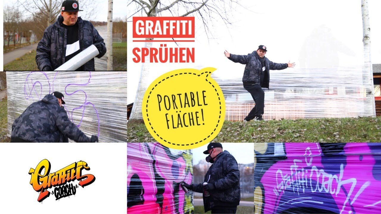 Graffiti sprühen -  Portable Fläche zum sprühen (Molotow Film Canvas) - Graffiti Coach