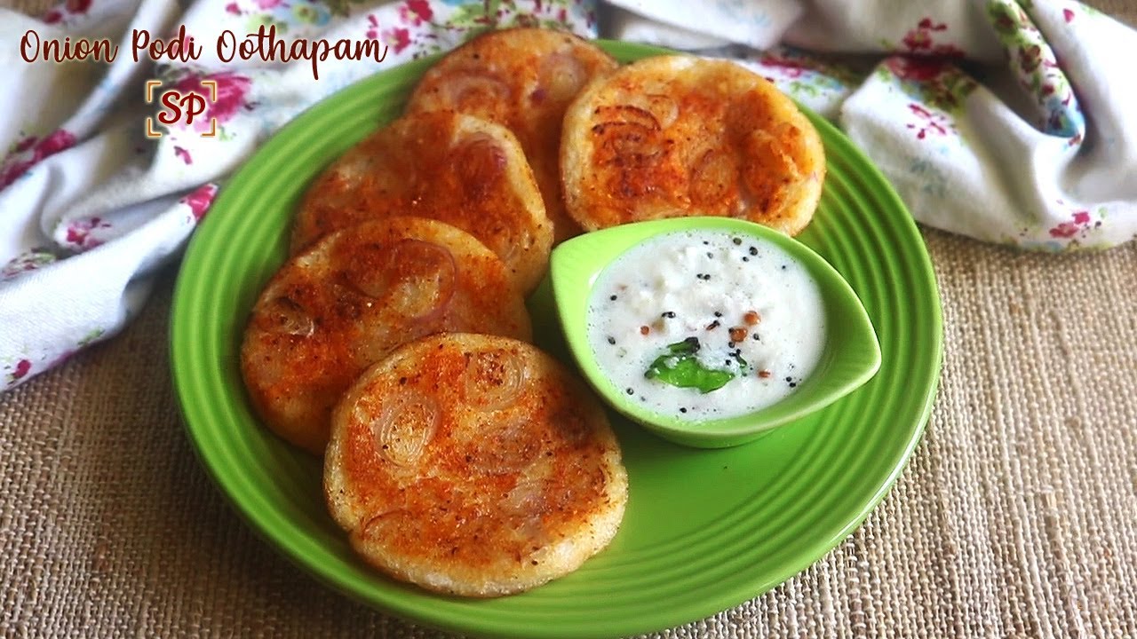 Small onion podi uthappam recipe, Podi onion uthappam recipe