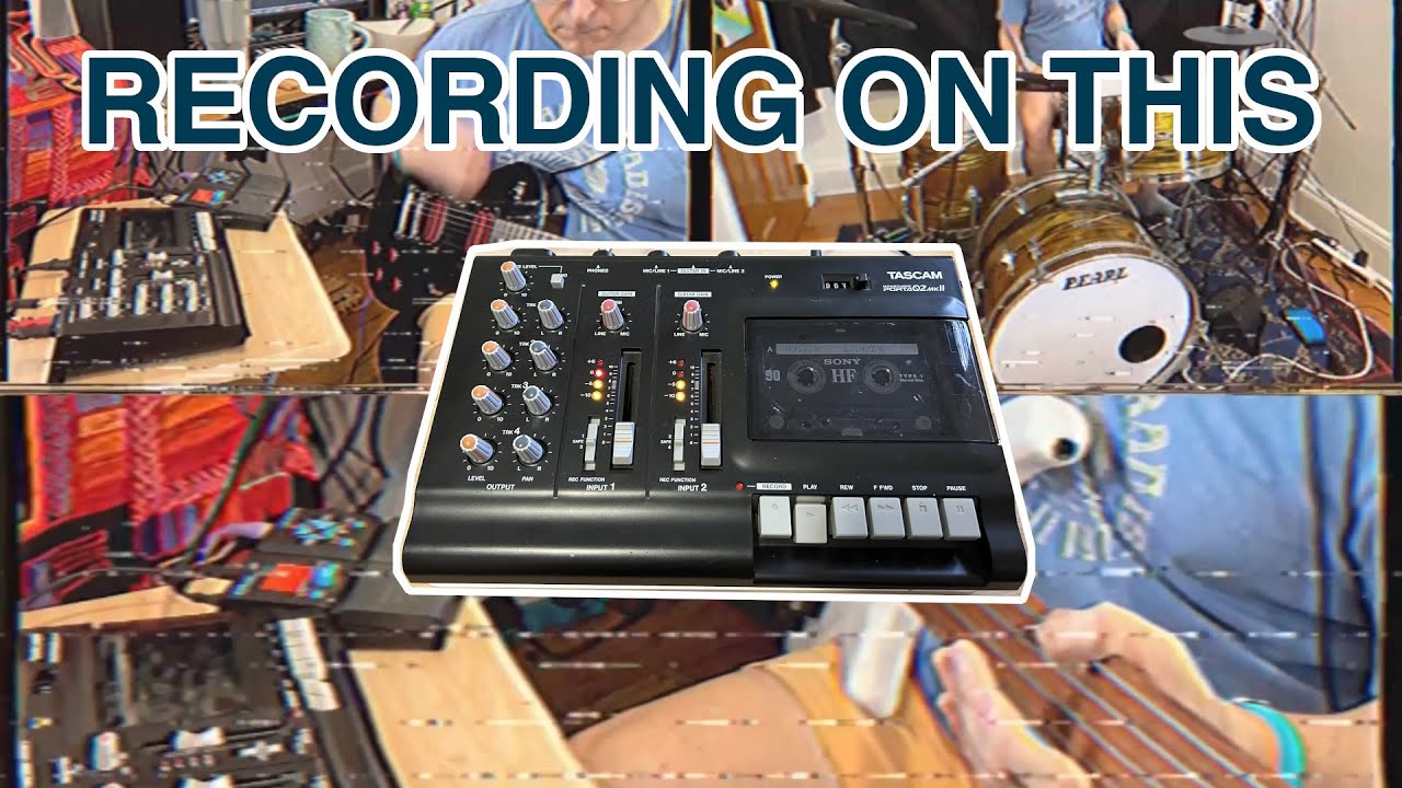 Recording a song on a Tascam Porta02 MKII 4-track start to finish