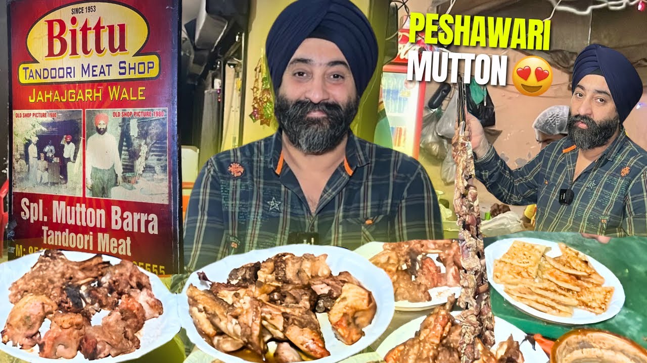 Amritsar’s Best Tandoori Meat Since 1953🤤, Desi Ghee Mutton Chaap, Overloaded Garlic Naan