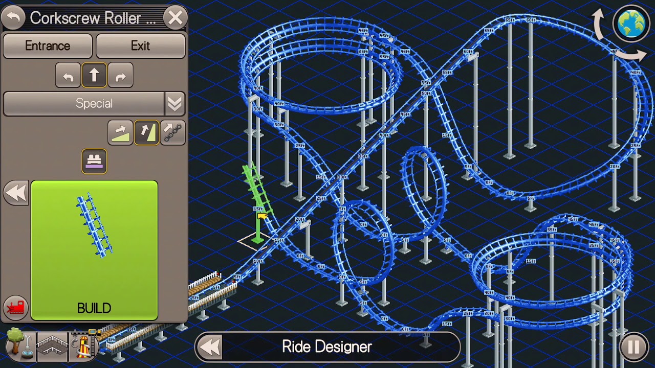 RCT Classic - How To Build Corkscrew Roller Coasters