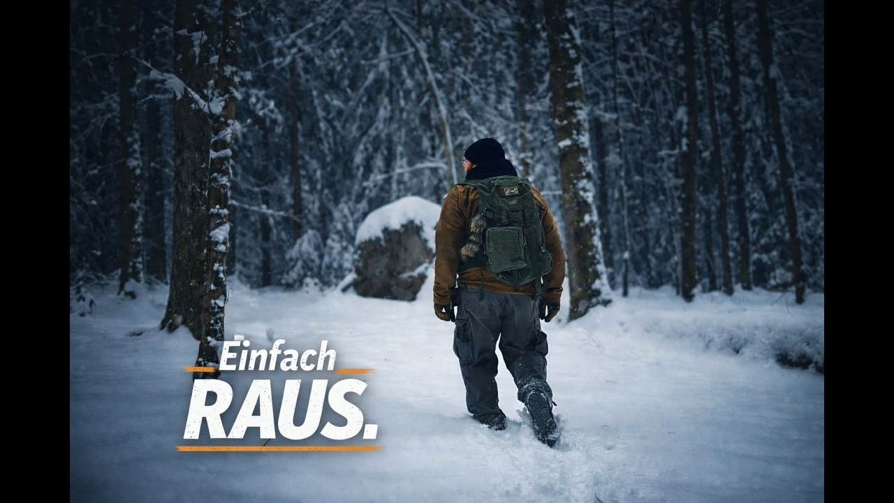 Alleine im verschneiten Wald - Einfach raus