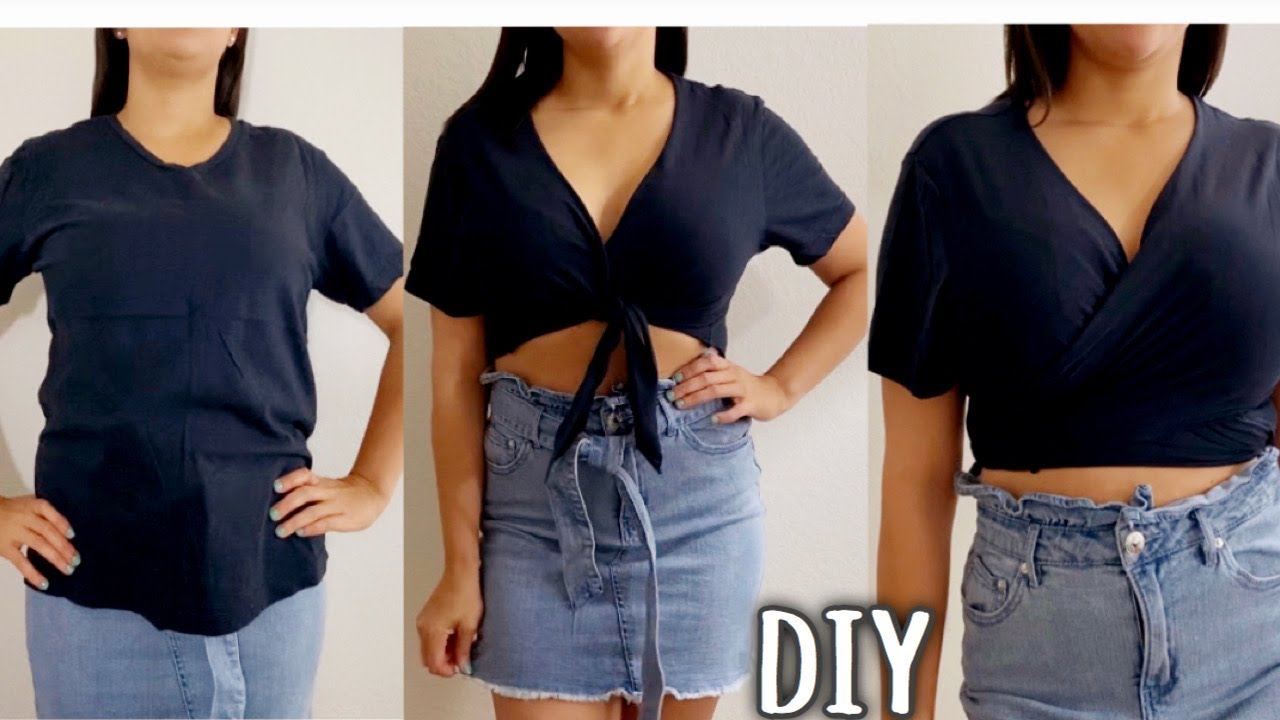 CONVIERTE TU CAMISETA EN TOP CRUZADO | DIY T-SHIRT | Katirya Rodriguez