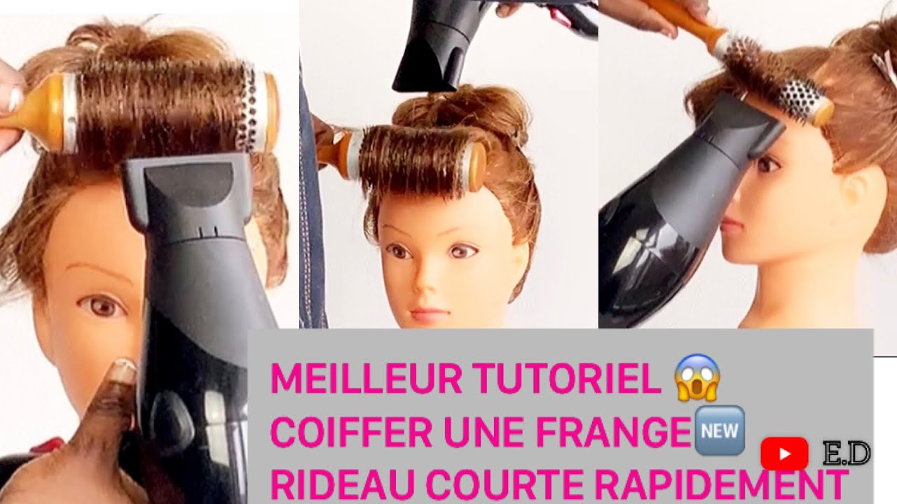 2)) Meilleur tuto pour coiffer une frange✨pour un effet styl&eacute;     #coiffure#curtains#style#hairstyle