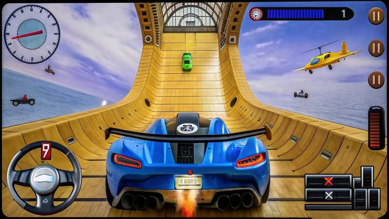 Epic Car Stunt Races: Deadly Mega Ramps Fall Survival Mobil Android GamePlay