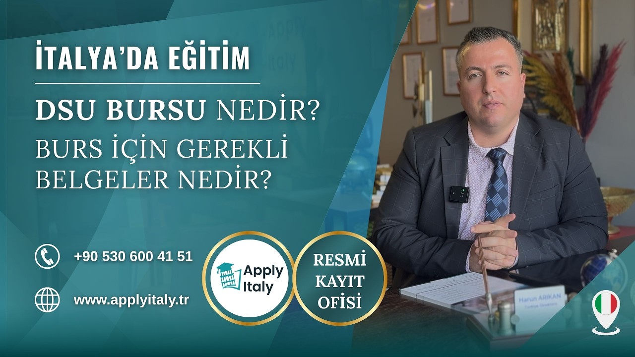 DSU BURSU | İtalya'da Eğitim İçin Devlet Bursu Rehberi