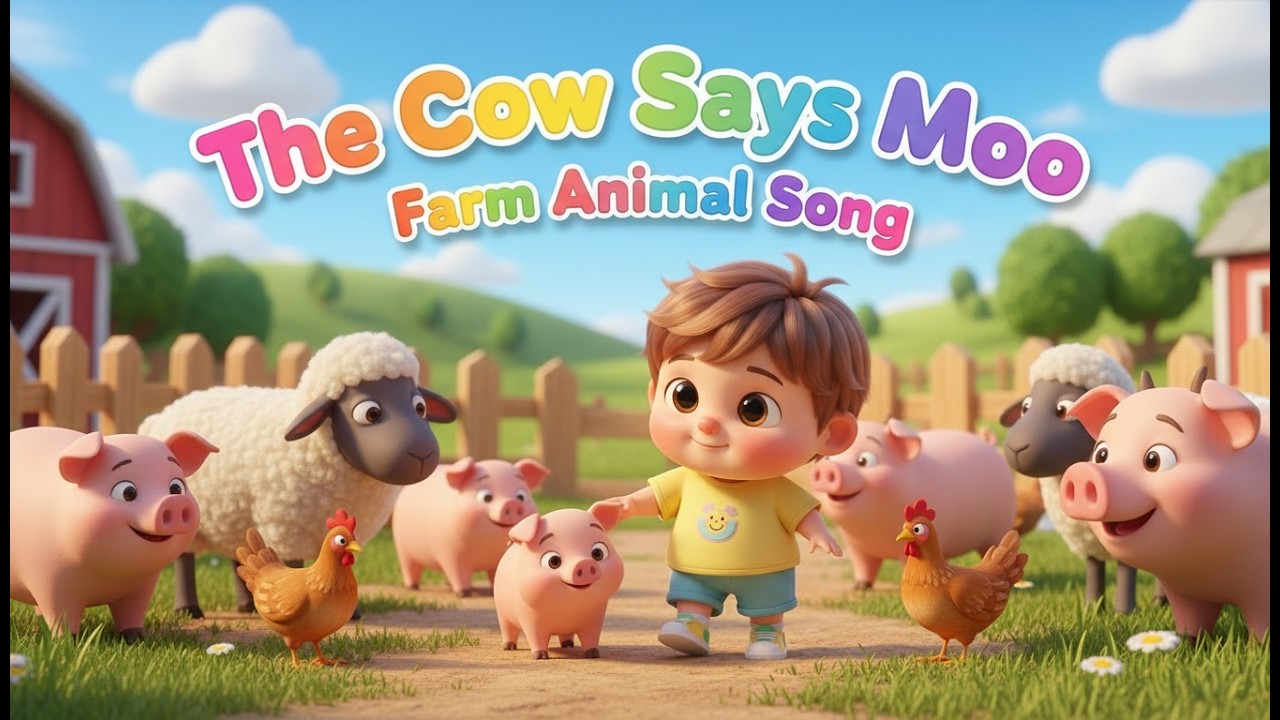 The Cow Says Moo — Farm Animal Song – Nursery Rhyme, Animal Fun, and Playful Learning