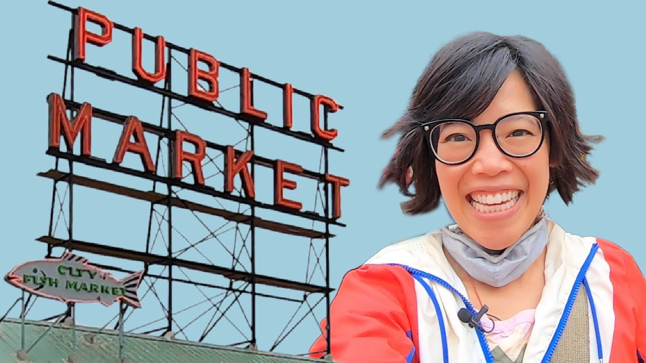 Emmy Gets Spotted & Eats PIKE PLACE MARKET Seattle, WA