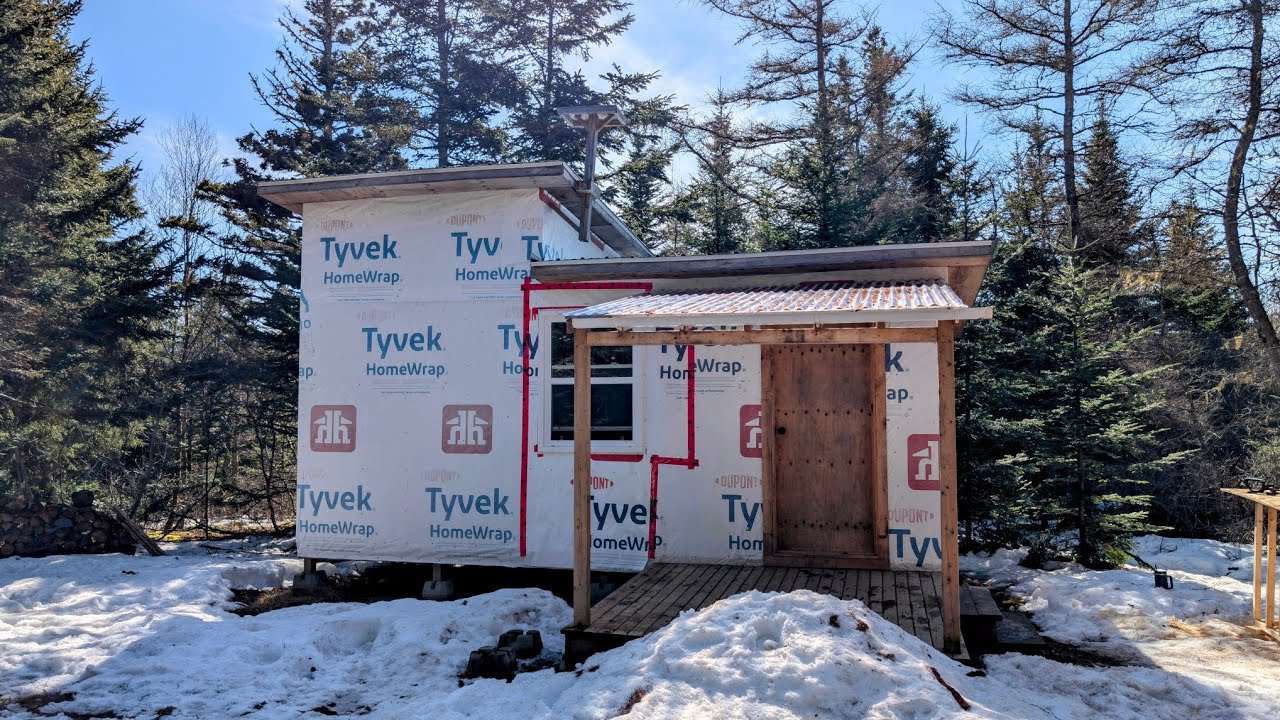 Kitchen Layout In Our Off Grid Tiny Cabin In The Woods In Nova Scotia