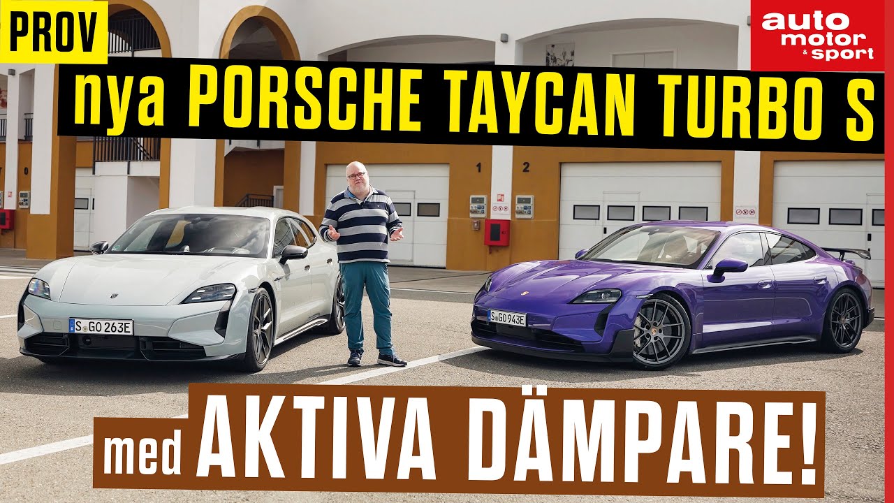 Porsche Taycan Turbo S med aktiva dämpare och 952 hästar!