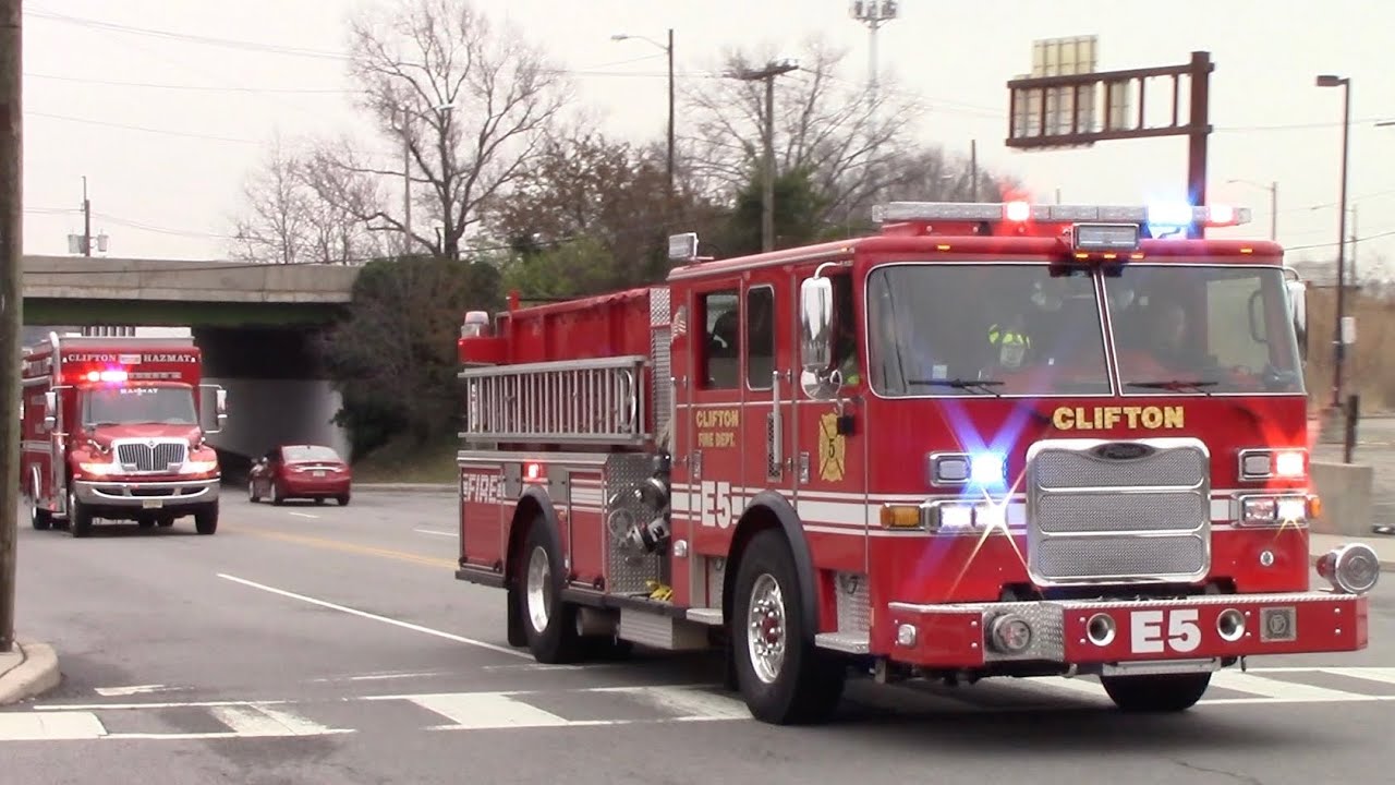 Clifton Fire Department Engine 5 And Hazmat 1 Responding 3-30-20