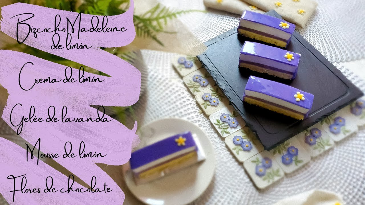 LILA | Petits gâteaux de limón y lavanda (Postres individuales para mesa de postres)