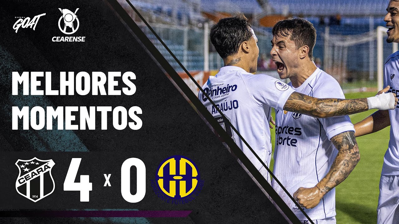 CEARÁ GOLEIA POR 4 A 0 E GARANTE VAGA NA SEMIFINAL DO CAMPEONATO CEARENSE!