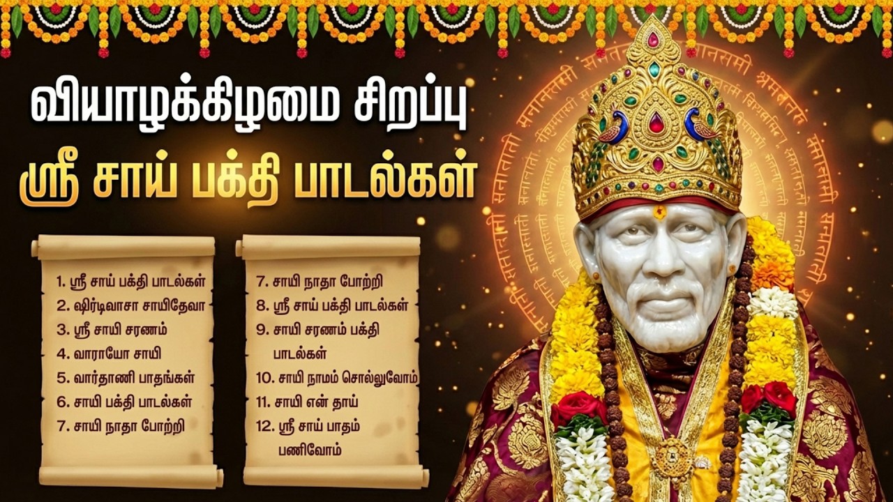 Thursday Special Sri Shirdi Sai Baba Bhakti Padalgal | Om Sai Ram 🙏| Sai Baba Tamil Devotional Songs