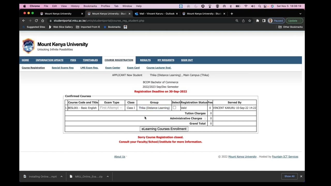 Online Examination Registration and Booking