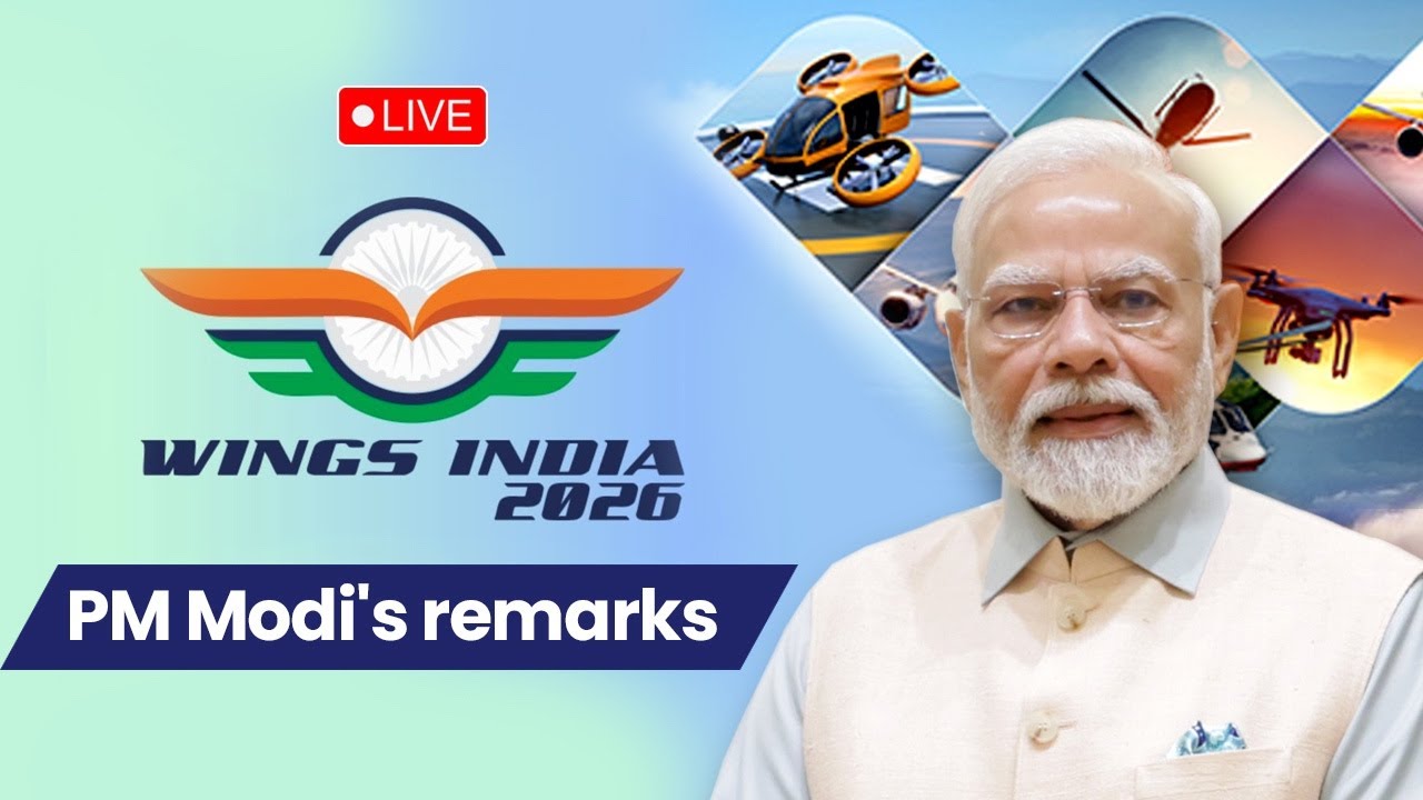 LIVE: PM Modi Remarks at WINGS India 2026 on Aviation Growth and Innovation