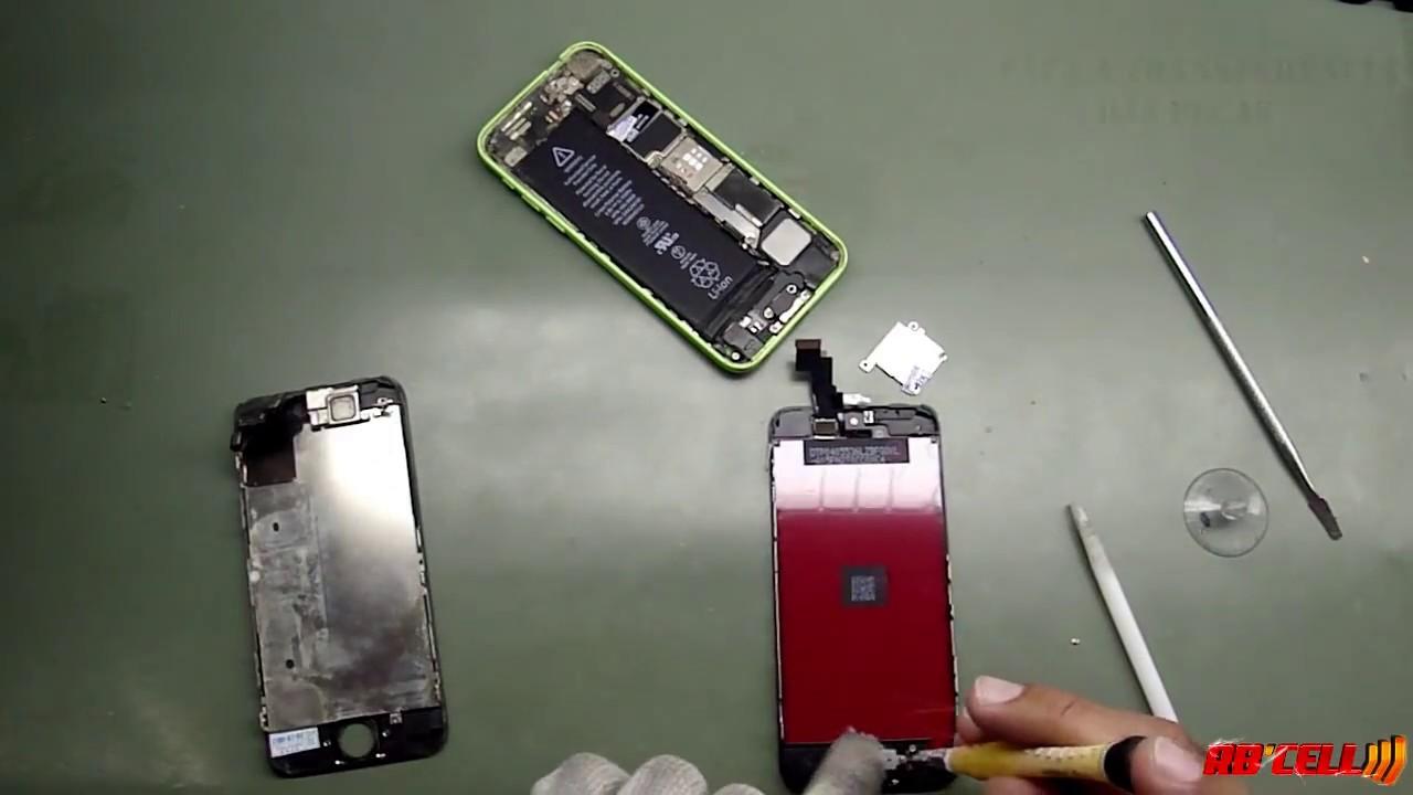 TROCA DA TELA FRONTAL IPHONE 5C ( TOUCH E DISPLAY ) APPLE