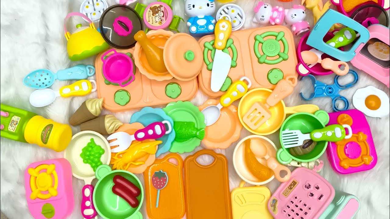 12.3 Minutes Satisfying with Unboxing Hello Kitty Kitchen Set | How to play Kitchen Set at Home
