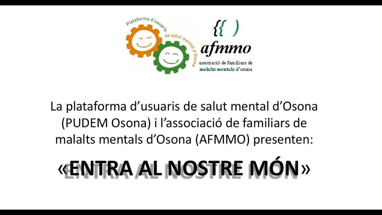 ENTRA AL NOSTRE MÓN (#Plataforma d'#Usuaris de #Salut #Mental d'#Osona) #octubre de #2012