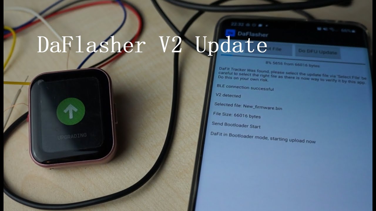 DaFlasher V2 Update, flash custom firmware on nRF52840 DaFit Smartwatches