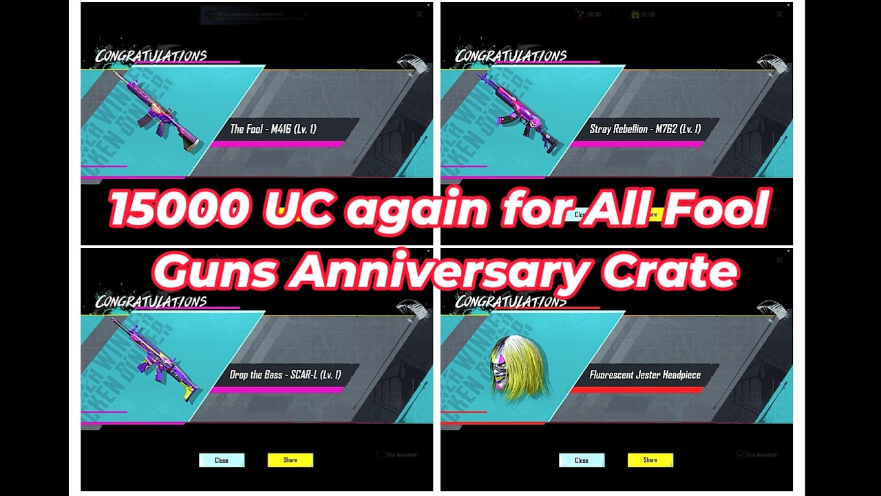 Fool M416 & ALL Guns 15000 UC Crate Opening Again 🔥 #bgmi #pubgmobile #pubg