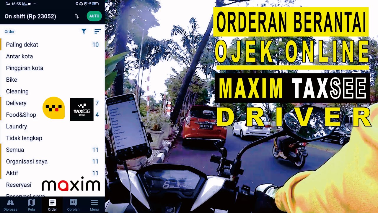 Cara Menjalankan Orderan Berantai Maxim, Orderan Berantai Food Shop Delivery Bike Maxim