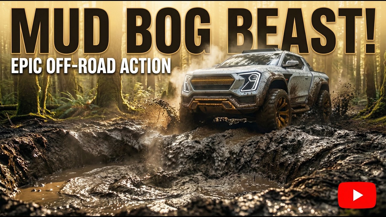 Mud Bog Beast! Extreme Off-Road Truck Conquers Deep Mud Hole