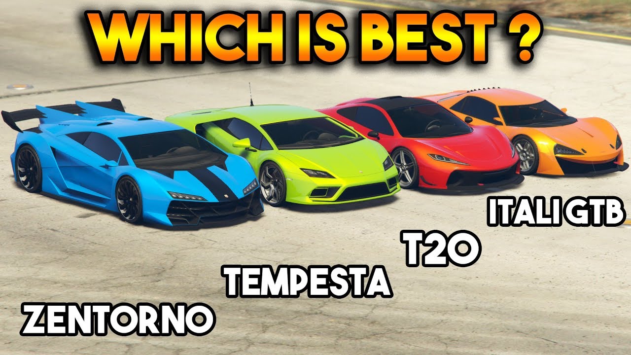 GTA 5 ONLINE : T20 VS ZENTORNO VS TEMPESTA VS ITALI GTB (WHICH IS BEST?)