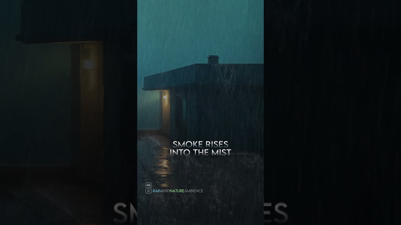 Rooftop Rain 4K &ndash; Heavy Rain & Thunderstorm Sounds for Sleep #RainSounds #SleepFast #NightRain