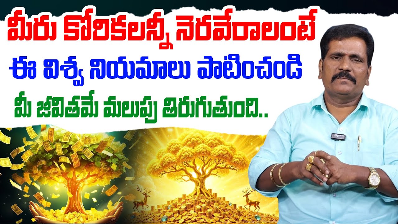 ఈ విశ్వ నియమాలు పాటిస్తే  మీ జీవితమే మలుపు తిరుగుతుంది || Viswa Money Babu Universe Affirmations