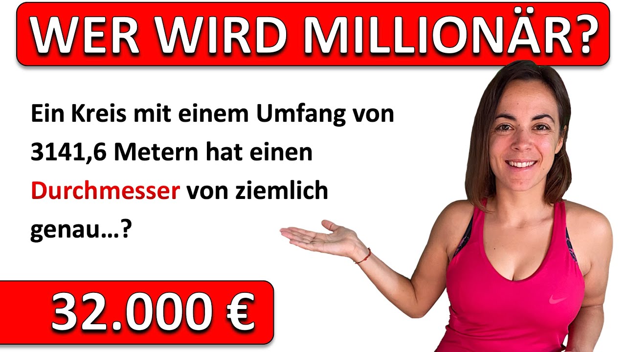 🇩🇪🇩🇪🇩🇪 Schaffst DU die 32.000 Euro-Frage von WER WIRD MILLIONÄR? | Wie groß ist der Durchmesser?