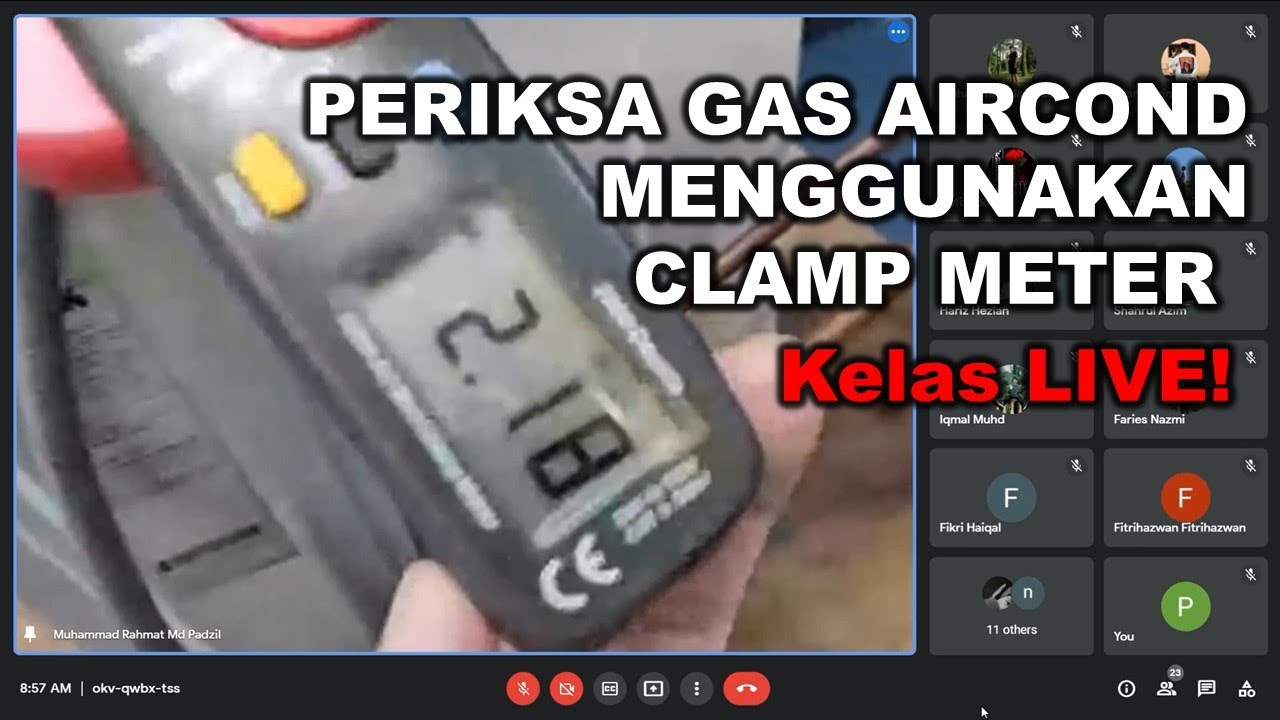 Periksa Gas Aircond Dengan Clamp Meter