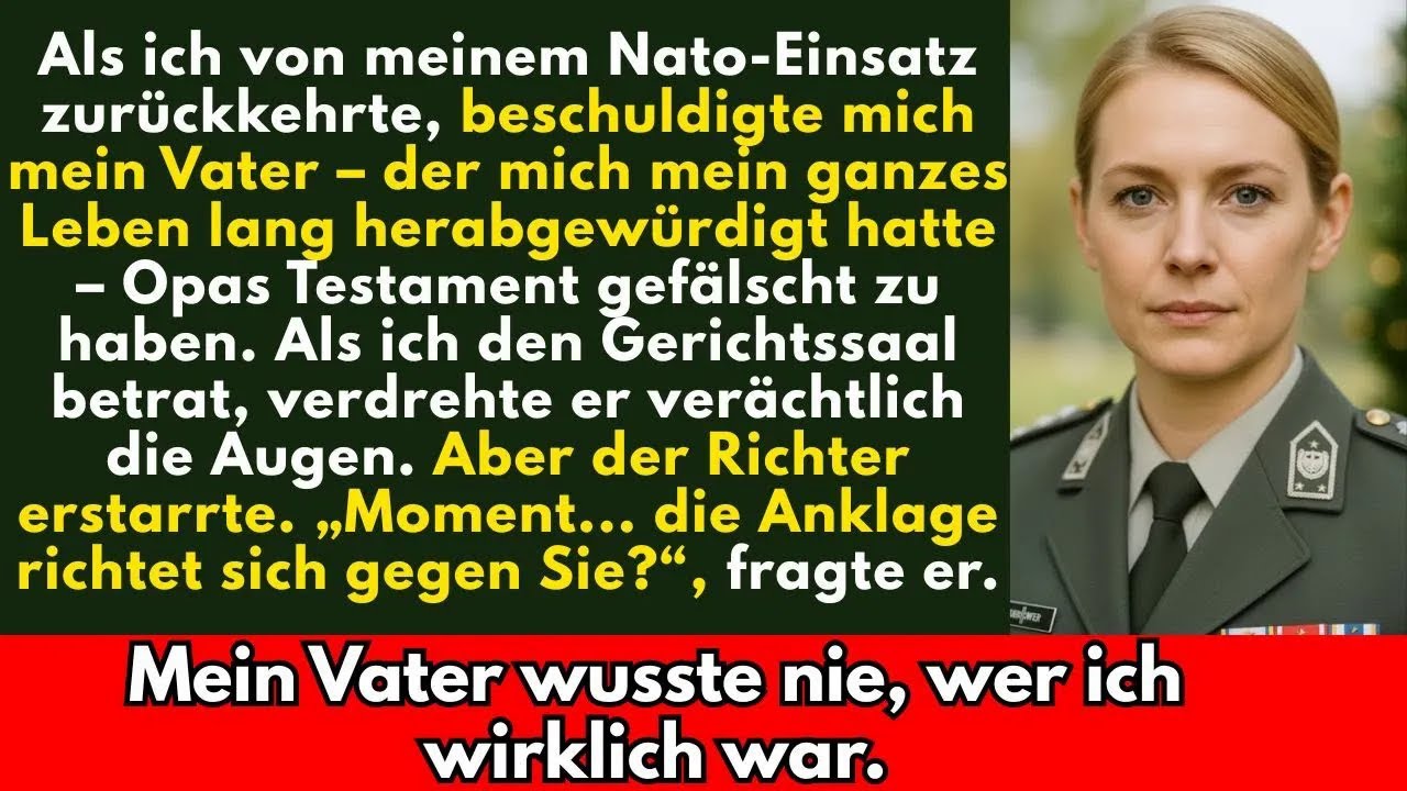 Als ich vom NATO-Dienst heimkam,erwartete ich nicht, dass mich mein eigener Vater vor Gericht zieht.