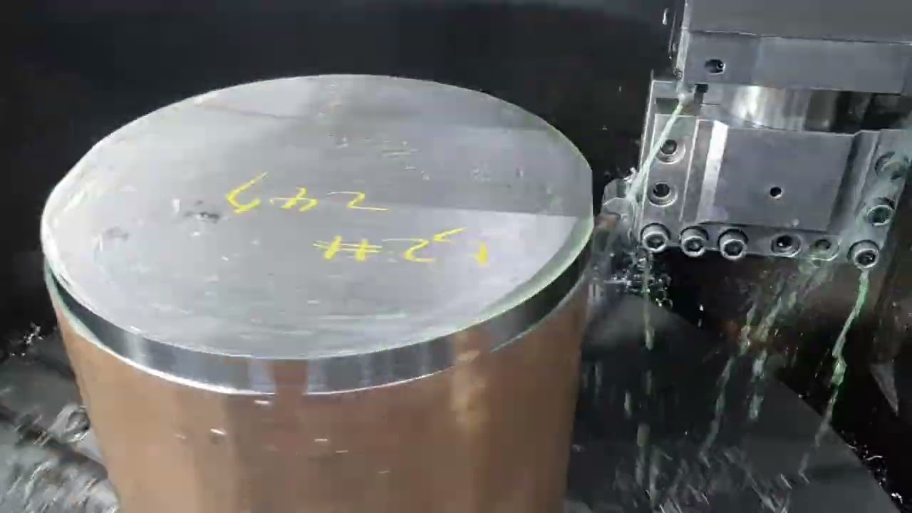 Sawed Grade5/6AL4V Round bar machining with VTL - CNC lathe, Vertical lathe, Turning