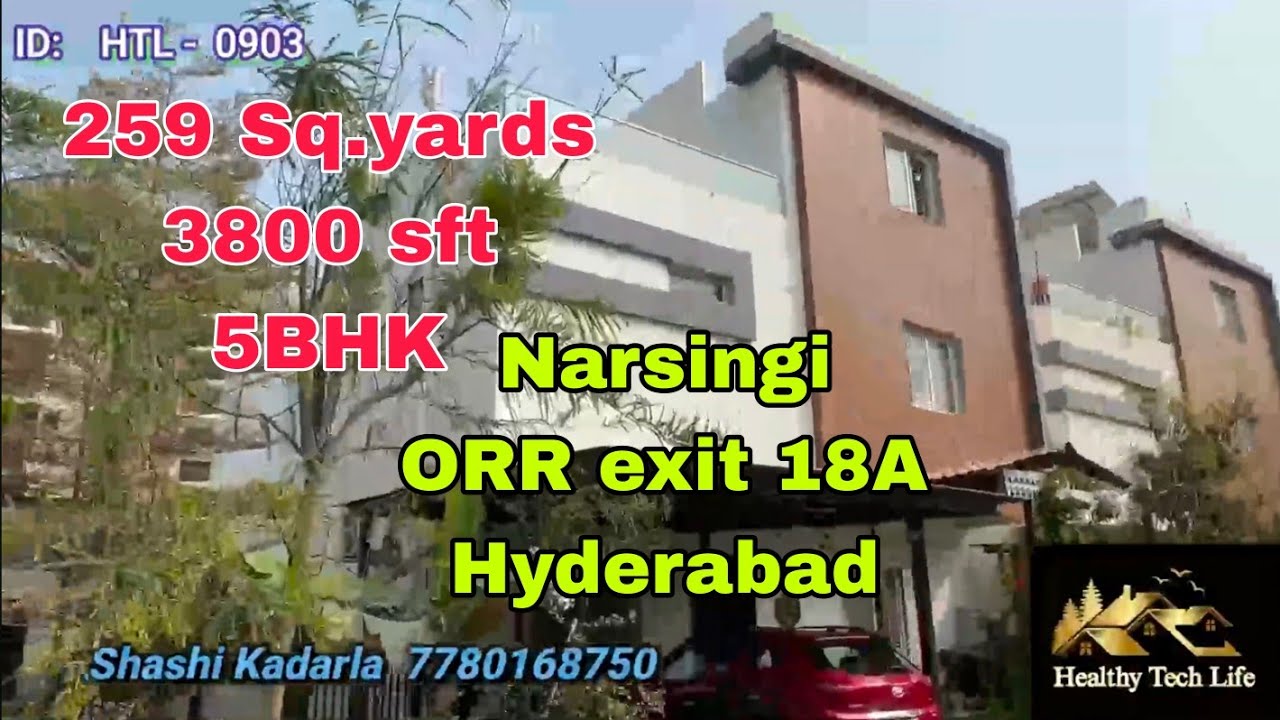 259 SQ YARD 5BHK G+2  VILLA FOR SALE IN NARSINGI HYDERABAD || ORR EXIT 18A || NEAR 2 KOKAPET KOLLURU