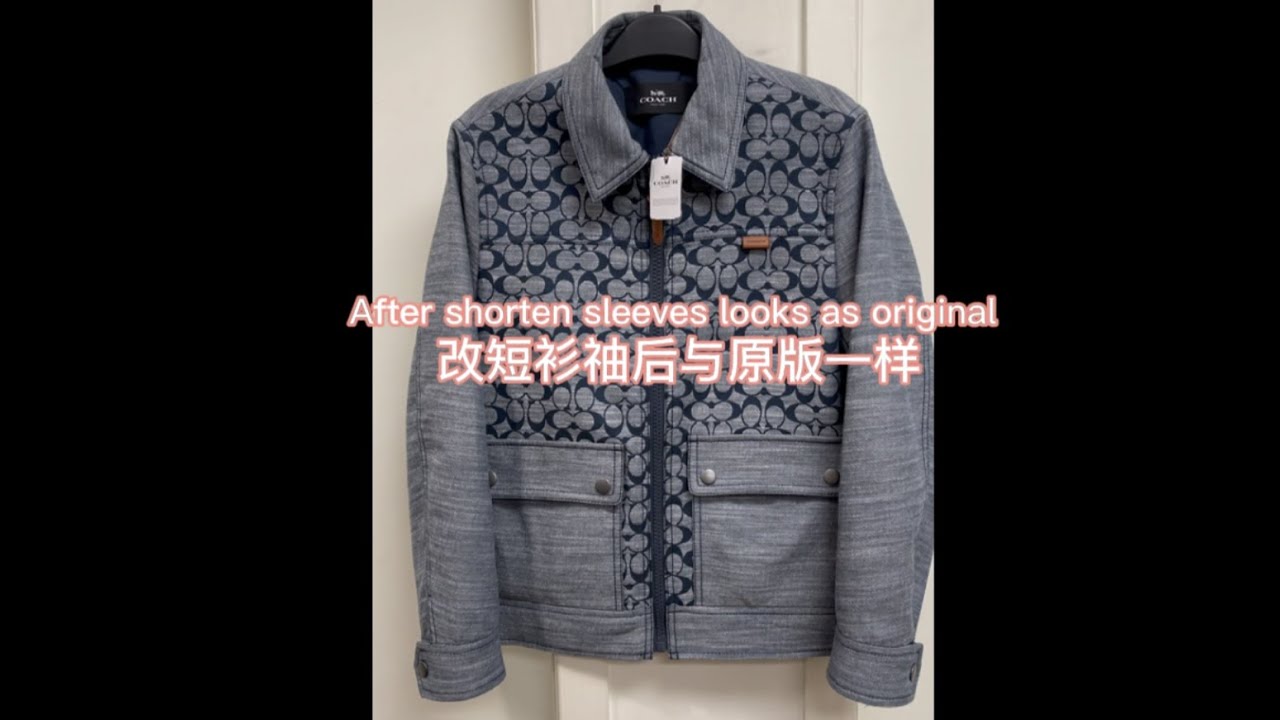 shorten jeans jacket sleeves with cuffs looks as original
