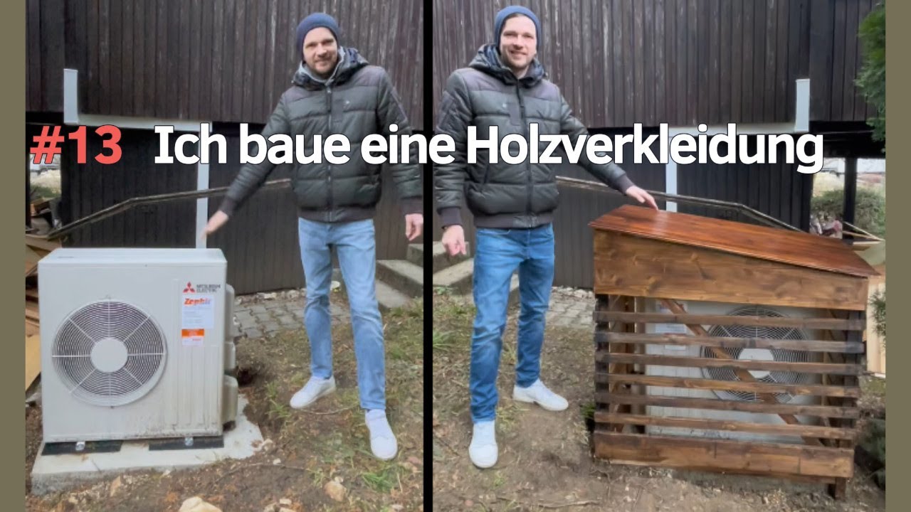 Holzverkleidung für Wärmepumpe selber bauen | Wetter- & Sichtschutz