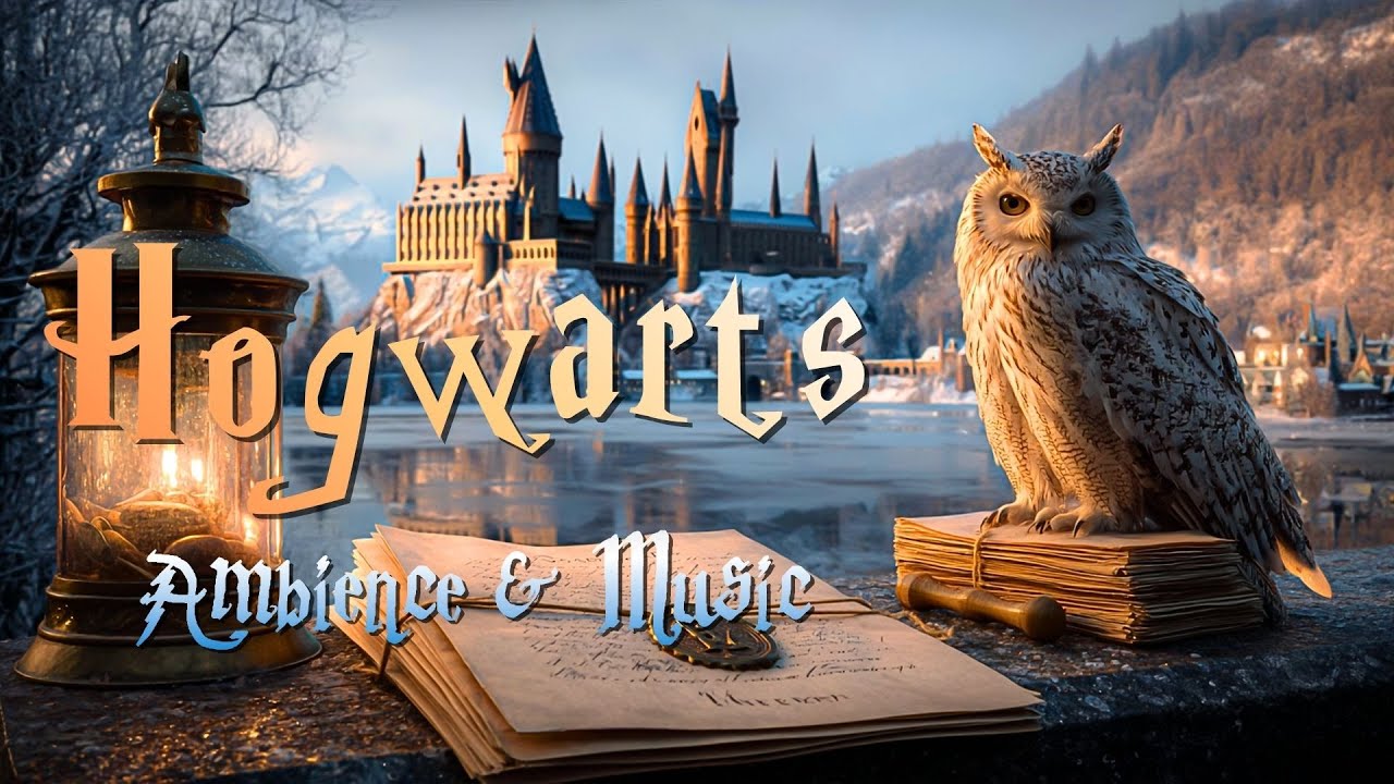 A Quiet Winter Night at Hogwarts 🕯️ Enchanted Ambience & Magical Music