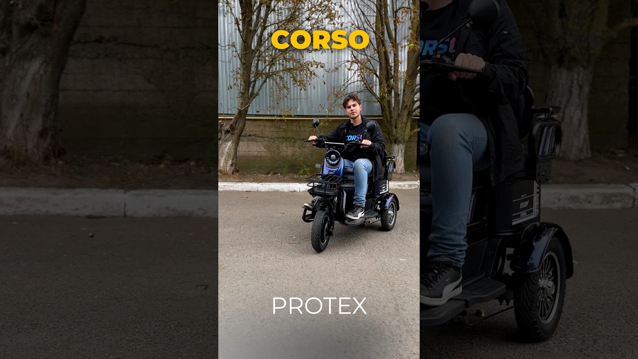 Електричний трицикл CORSO PROTEX | Вантажо-пасажирський, 1200W, 72V/23Ah #corso
