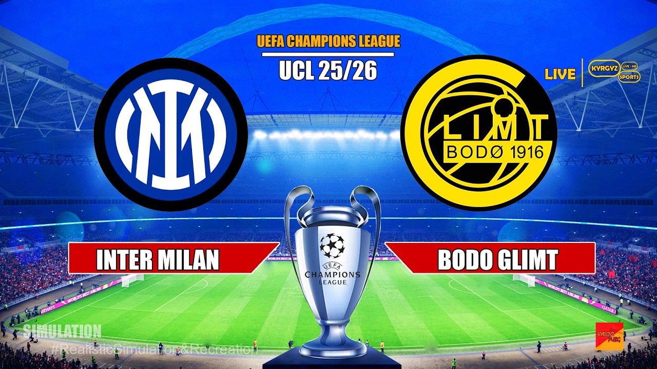 Inter Milan vs Bodø Glimt | UEFA Champions League 25/26 Play - Offs | Full Match Simulation PES
