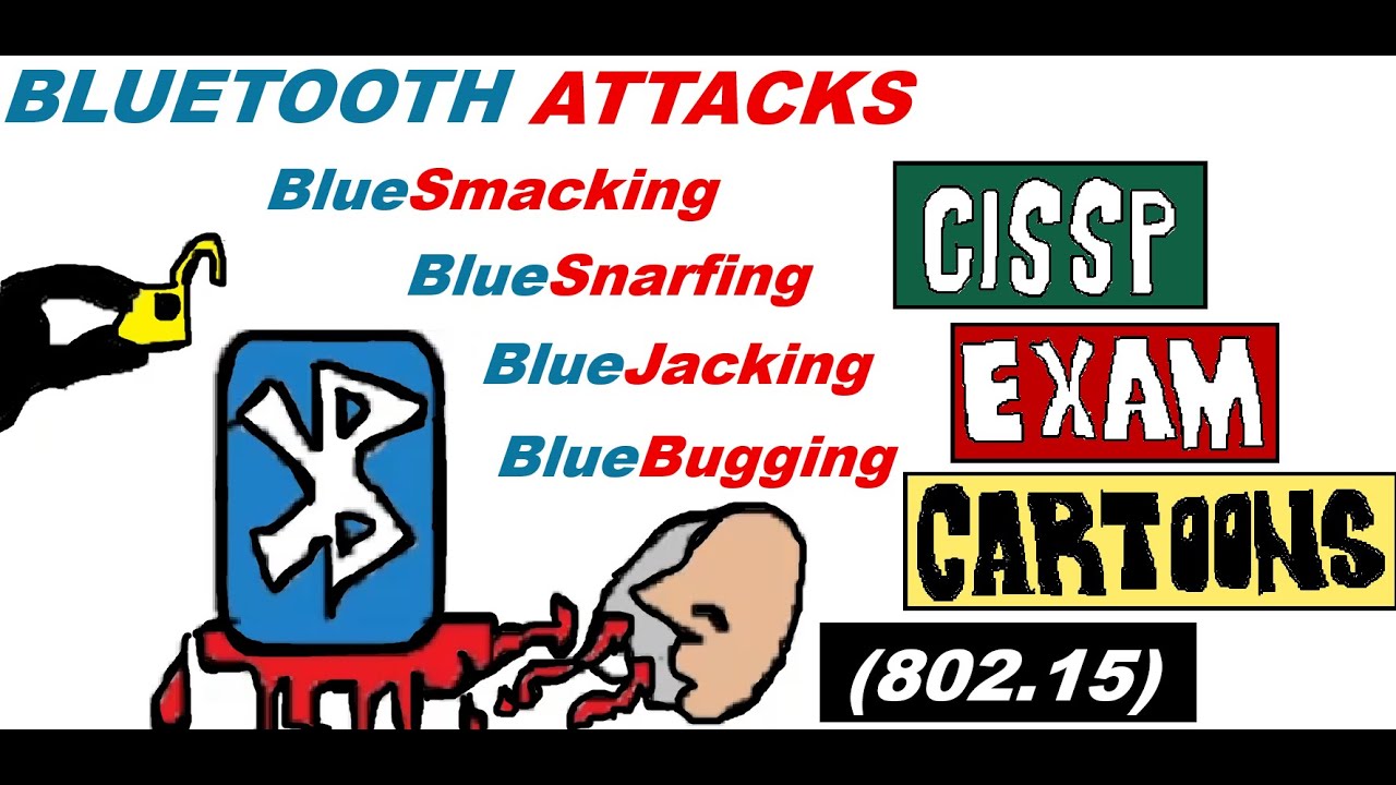 CISSP Cyber Security Bluetooth Attacks (802.15) BlueSmacking, BlueSnarfing, BlueJacking, BlueBugging