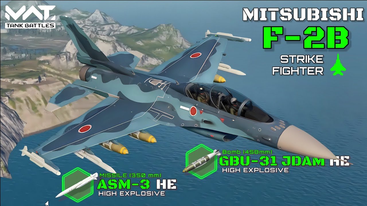 Mitsubishi F2B Newest Strike Fighter Gameplay! | MWT Tank Battles